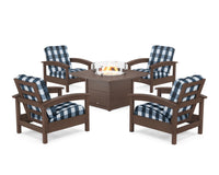 Thumbnail for Trex Rockport 5-Piece Deep Seating Set with Square Fire Pit Table