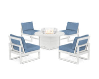 Thumbnail for Trex Eastport Modular 5-Piece Deep Seating Set with Round Fire Pit Table