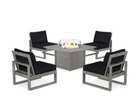Thumbnail for Trex Eastport Modular 5-Piece Deep Seating Set with Square Fire Pit Table