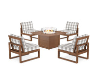 Thumbnail for Trex Eastport Modular 5-Piece Deep Seating Set with Square Fire Pit Table