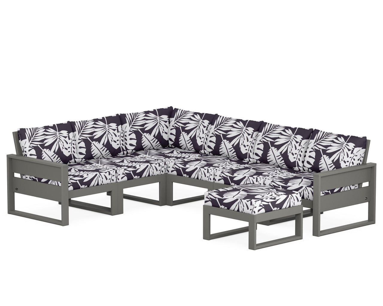 Trex Eastport 6-Piece Sectional with Ottoman