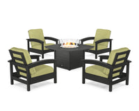 Thumbnail for Trex Rockport 5-Piece Deep Seating Set with Yacht Club Fire Pit Table