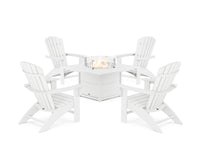 Thumbnail for Trex Yacht Club Adirondack 5-Piece Set with Square Fire Pit Table