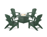 Thumbnail for Trex Yacht Club Adirondack 5-Piece Set with Round Fire Pit Table