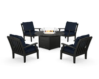Thumbnail for Trex Yacht Club 5-Piece Deep Seating Set with Round Fire Pit Table