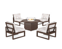 Thumbnail for Trex Eastport Modular 5-Piece Deep Seating Set with Round Fire Pit Table