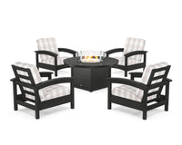 Thumbnail for Trex Rockport 5-Piece Deep Seating Set with Round Fire Pit Table