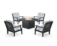 Thumbnail for Trex Yacht Club 5-Piece Deep Seating Set with Fire Pit Table
