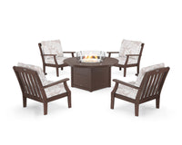 Thumbnail for Trex Yacht Club 5-Piece Deep Seating Set with Round Fire Pit Table