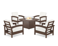 Thumbnail for Trex Rockport 5-Piece Deep Seating Set with Yacht Club Fire Pit Table