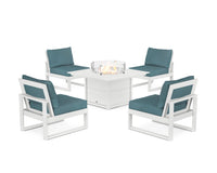 Thumbnail for Trex Eastport Modular 5-Piece Deep Seating Set with Square Fire Pit Table