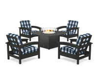 Thumbnail for Trex Rockport 5-Piece Deep Seating Set with Yacht Club Fire Pit Table