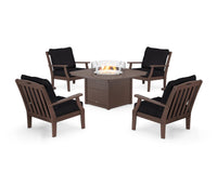 Thumbnail for Trex Yacht Club 5-Piece Deep Seating Set with Fire Pit Table