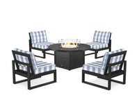 Thumbnail for Trex Eastport Modular 5-Piece Deep Seating Set with Round Fire Pit Table