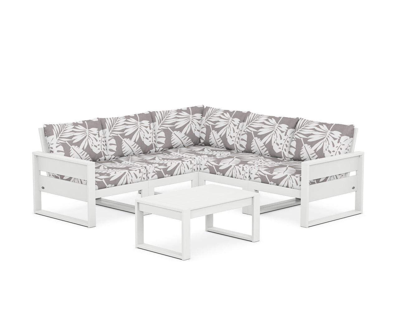 Trex Eastport 6-Piece Deep Seating Sectional + Coffee Table Set