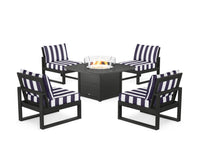 Thumbnail for Trex Eastport Modular 5-Piece Deep Seating Set with Yacht Club Fire Pit Table