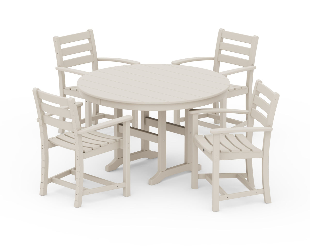 Trex Monterey Bay 5-Piece Round Dining Set - Sand Castle