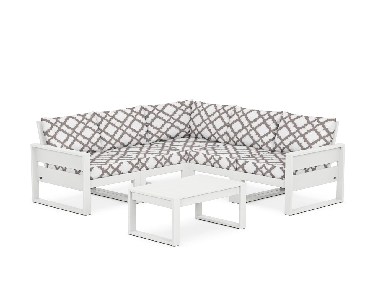 Trex Eastport 6-Piece Deep Seating Sectional + Coffee Table Set