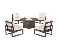 Thumbnail for Trex Eastport Modular 5-Piece Deep Seating Set with Round Fire Pit Table