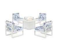Thumbnail for Trex Eastport Modular 5-Piece Deep Seating Set with Square Fire Pit Table