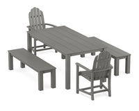 Thumbnail for Trex Cape Cod Adirondack 5-Piece Parsons Dining Set with Benches