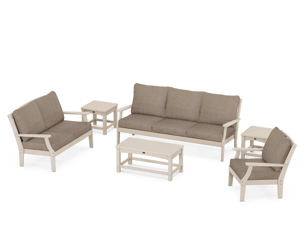 Trex Yacht Club 6-Piece Deep Seating Set - Sand Castle