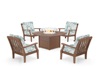 Thumbnail for Trex Yacht Club 5-Piece Deep Seating Set with Fire Pit Table