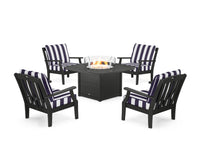 Thumbnail for Trex Yacht Club 5-Piece Deep Seating Set with Fire Pit Table