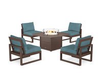 Thumbnail for Trex Eastport Modular 5-Piece Deep Seating Set with Square Fire Pit Table
