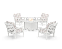 Thumbnail for Trex Yacht Club 5-Piece Deep Seating Set with Fire Pit Table