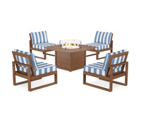 Thumbnail for Trex Eastport Modular 5-Piece Deep Seating Set with Square Fire Pit Table