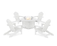 Thumbnail for Trex 5-Piece Monterey Bay Oversized Adirondack Conversation Set with Fire Pit Table