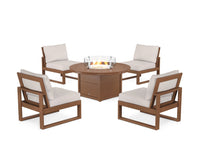 Thumbnail for Trex Eastport Modular 5-Piece Deep Seating Set with Round Fire Pit Table