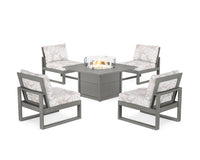 Thumbnail for Trex Eastport Modular 5-Piece Deep Seating Set with Square Fire Pit Table