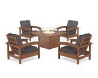 Thumbnail for Trex Rockport 5-Piece Deep Seating Set with Yacht Club Fire Pit Table