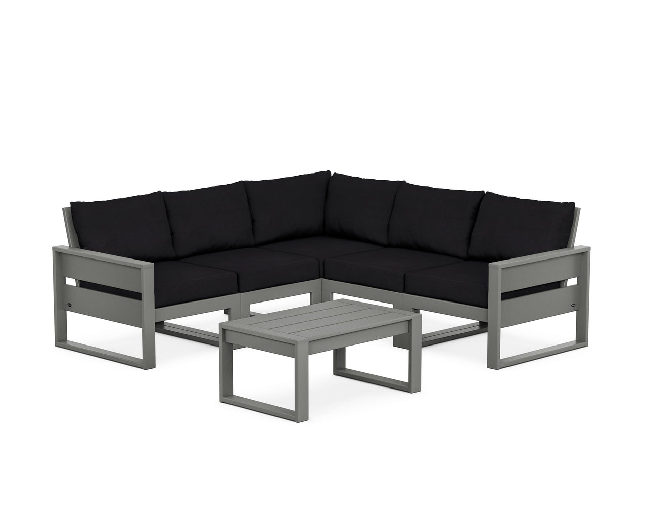 Trex Eastport 6-Piece Deep Seating Sectional + Coffee Table Set