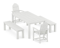 Thumbnail for Trex Cape Cod Adirondack 5-Piece Parsons Dining Set with Benches