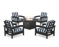 Thumbnail for Trex Rockport 5-Piece Deep Seating Set with Round Fire Pit Table
