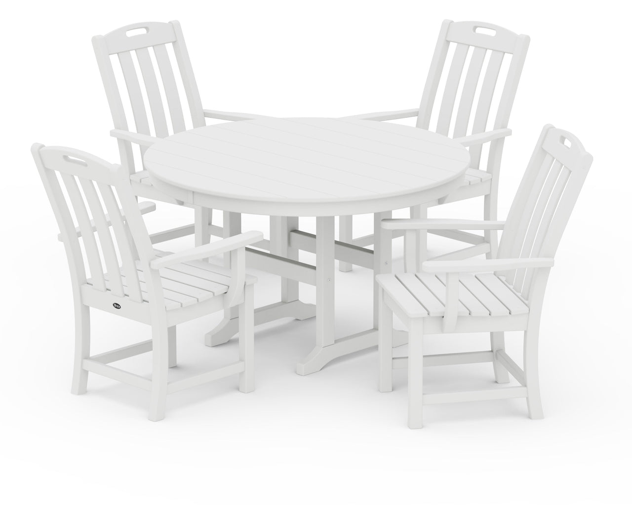 Trex Yacht Club 5-Piece Round Arm Chair Dining Set