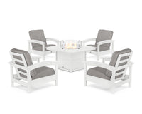 Thumbnail for Trex Rockport 5-Piece Deep Seating Set with Yacht Club Fire Pit Table