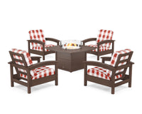 Thumbnail for Trex Rockport 5-Piece Deep Seating Set with Square Fire Pit Table