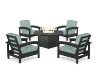Thumbnail for Trex Rockport 5-Piece Deep Seating Set with Round Fire Pit Table