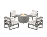 Thumbnail for Trex Eastport Modular 5-Piece Deep Seating Set with Square Fire Pit Table