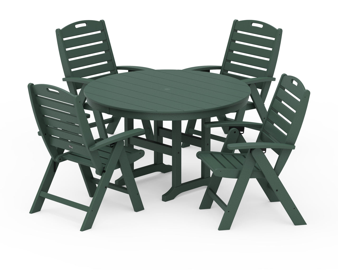 Trex Yacht Club Highback 5-Piece Round Dining Set