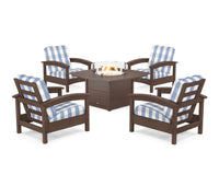 Thumbnail for Trex Rockport 5-Piece Deep Seating Set with Square Fire Pit Table