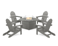 Thumbnail for Trex Cape Cod Adirondack 5-Piece Set with Round Fire Pit Table
