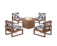 Thumbnail for Trex Eastport Modular 5-Piece Deep Seating Set with Yacht Club Fire Pit Table