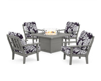 Thumbnail for Trex Cape Cod 5-Piece Deep Seating Set with Fire Pit Table