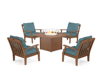 Thumbnail for Trex Yacht Club 5-Piece Deep Seating Set with Fire Pit Table