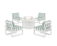 Thumbnail for Trex Eastport Modular 5-Piece Deep Seating Set with Round Fire Pit Table